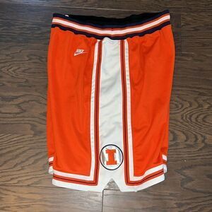Nike Fighting Illini Illinois Pro Style Basketball Shorts Champaign Urbana REAL